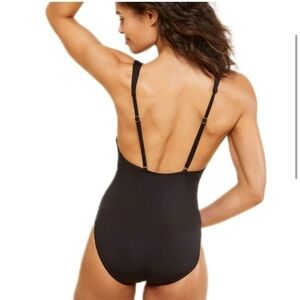 Andie swim The Sardinia Black LONG TORSO one piece swimsuit NWT